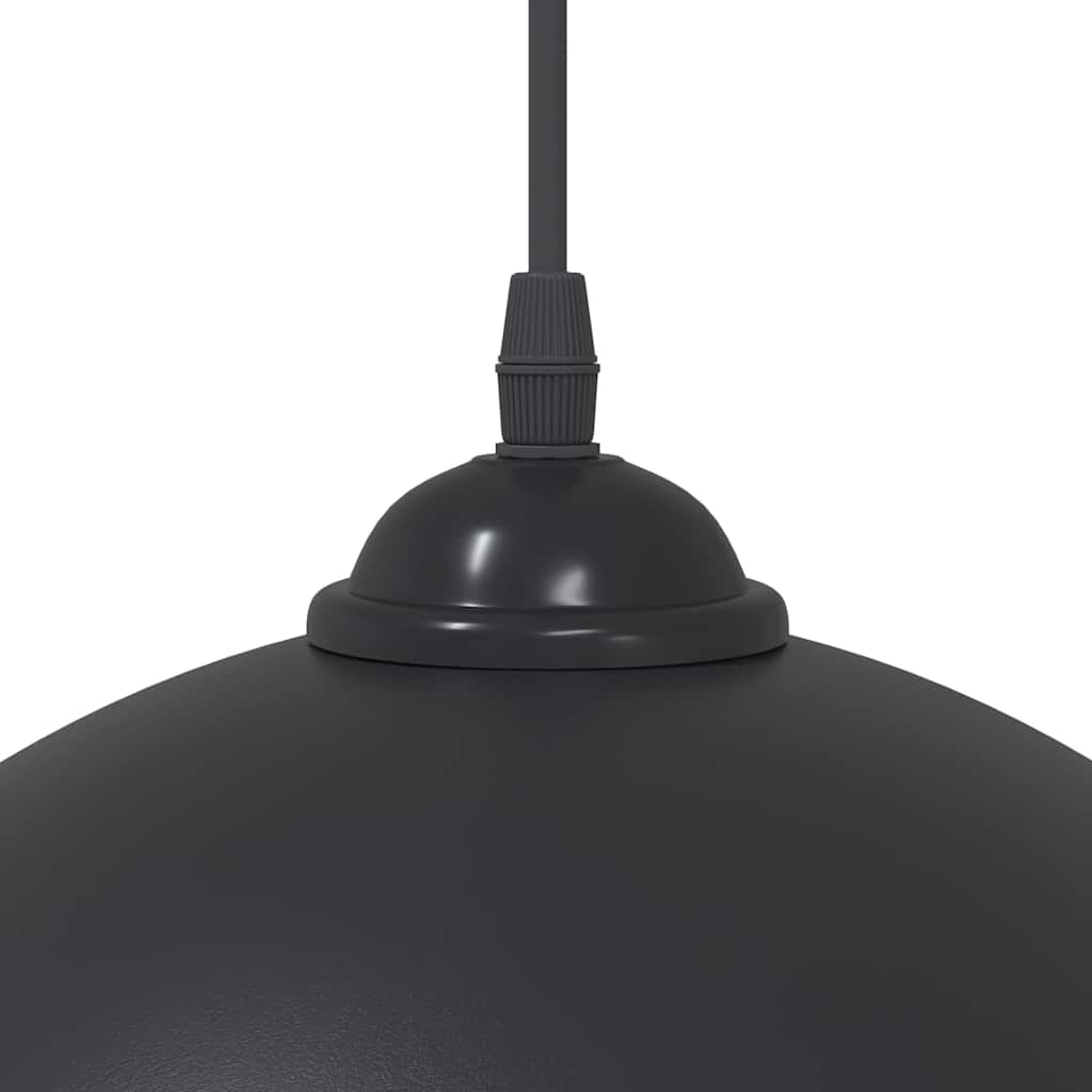 Pendant Lamps 2 pcs Height Adjustable E27 Black Ø 30 cm Metal