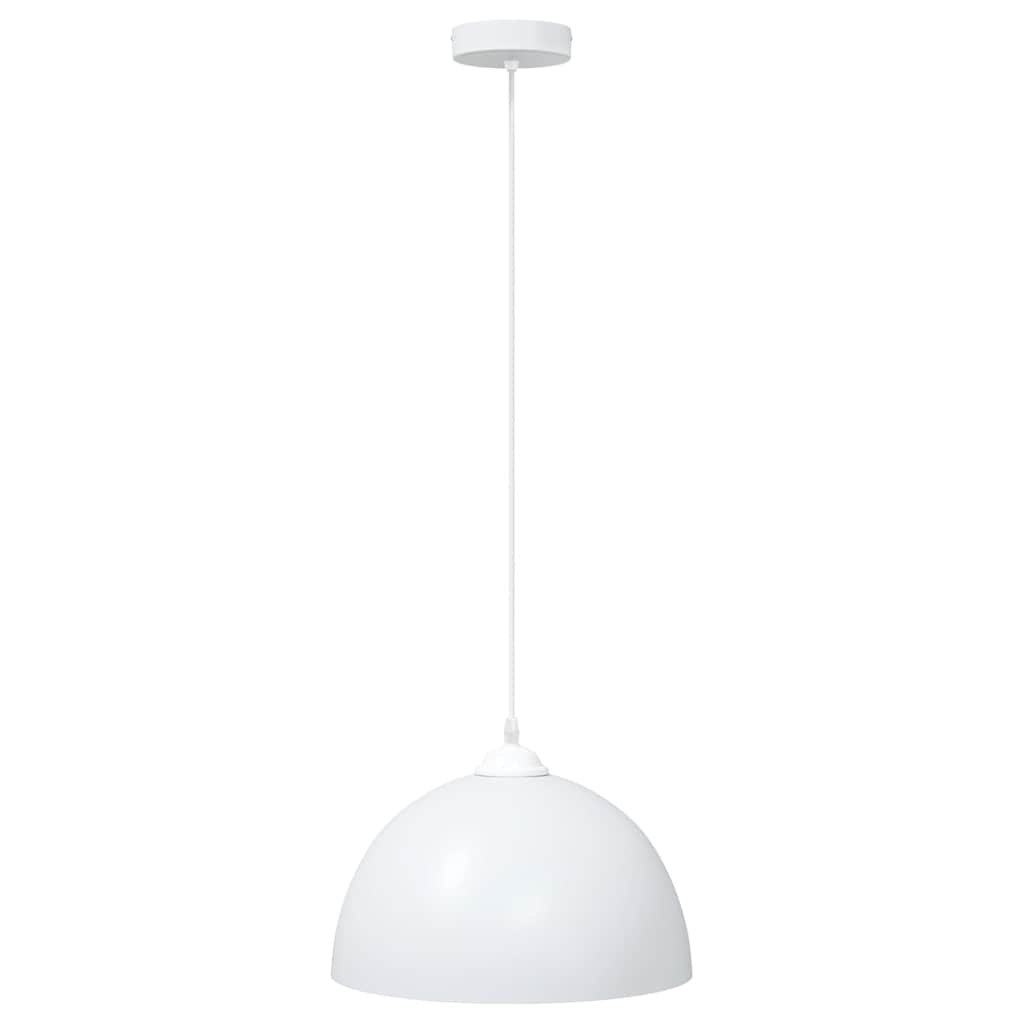 Pendant Lamps 2 pcs Height Adjustable E27 White Ø 30 cm Metal