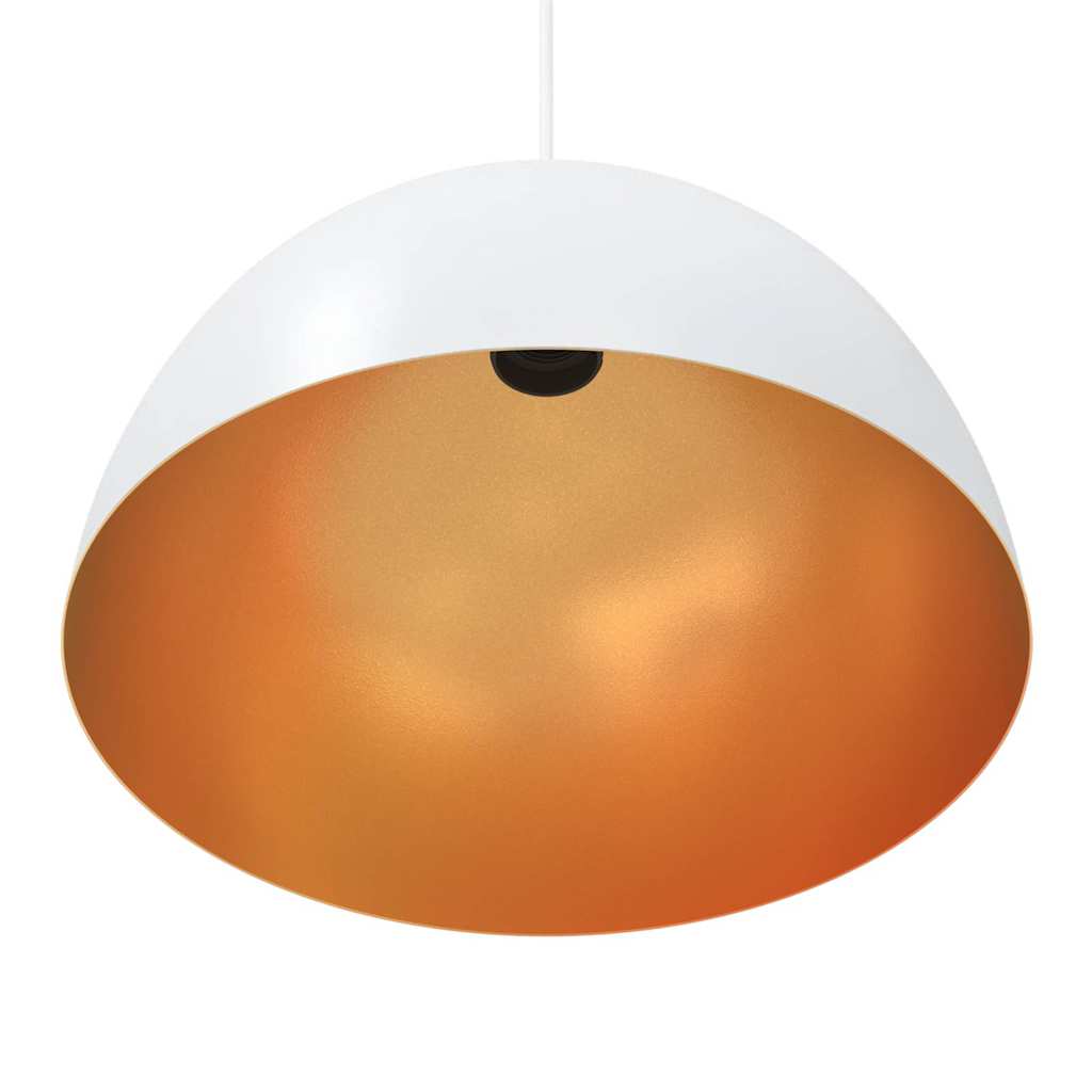 Pendant Lamps 2 pcs Height Adjustable E27 White Ø 30 cm Metal