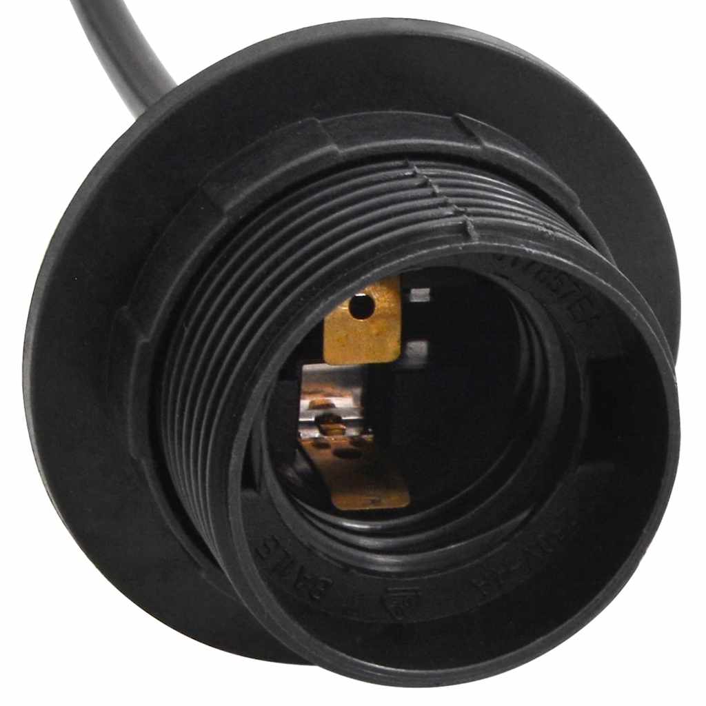 Pendant Lamp with 3 Lamp Holders E27 Black Metal