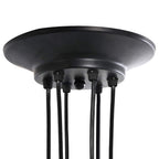 Pendant Lamp with 6 Lamp Holders E27 Black Metal