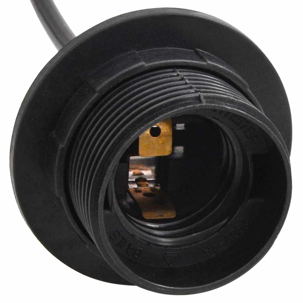 Pendant Lamp with 6 Lamp Holders E27 Black Metal