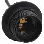 Pendant Lamp with 6 Lamp Holders E27 Black Metal