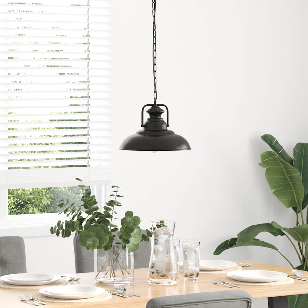 Pendant Lamp E27 Black Ø 31 cm Iron