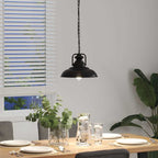 Pendant Lamp E27 Black Ø 31 cm Iron