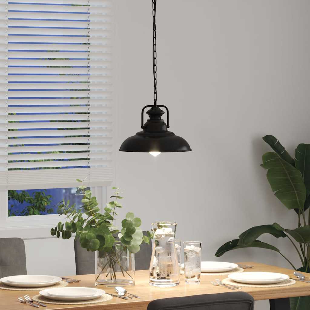 Pendant Lamp E27 Black Ø 31 cm Iron