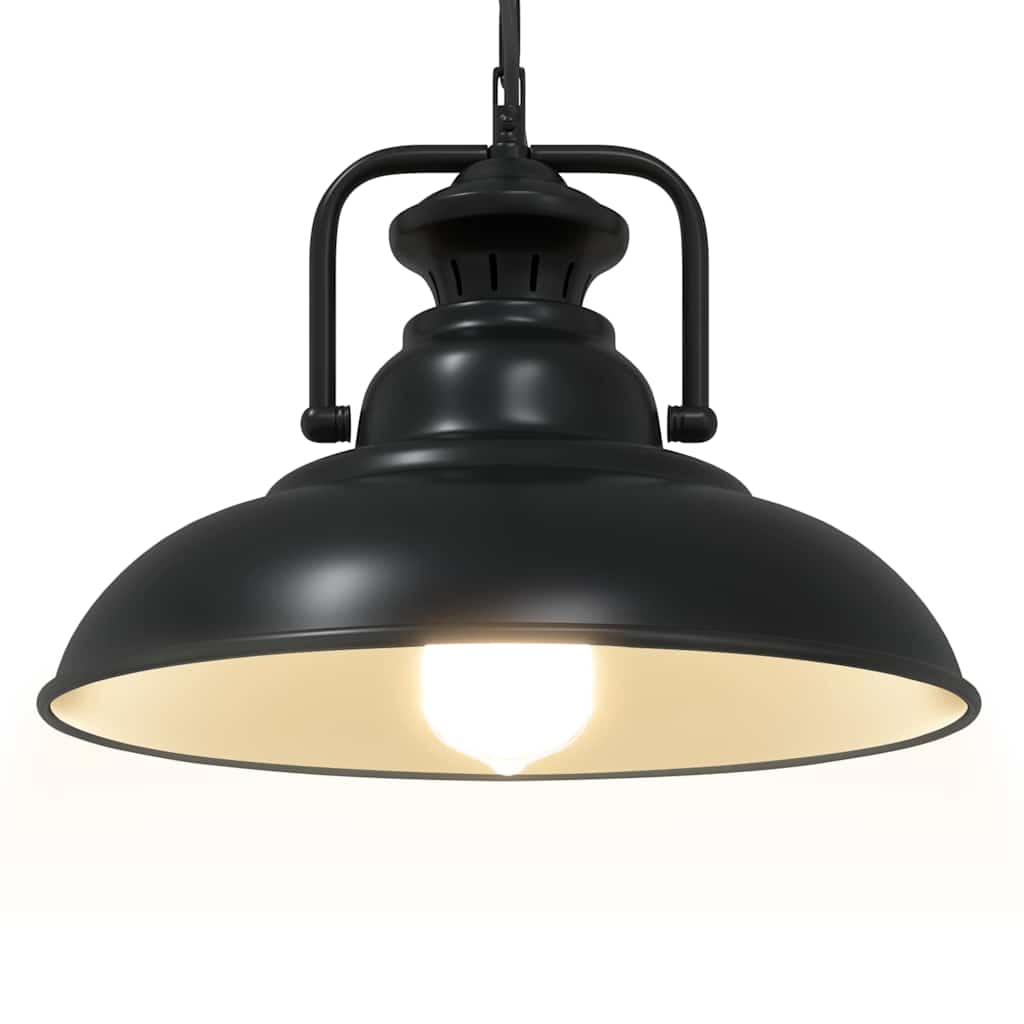 Pendant Lamp E27 Black Ø 31 cm Iron