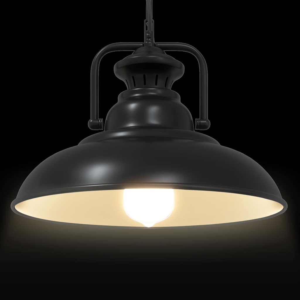 Pendant Lamp E27 Black Ø 31 cm Iron