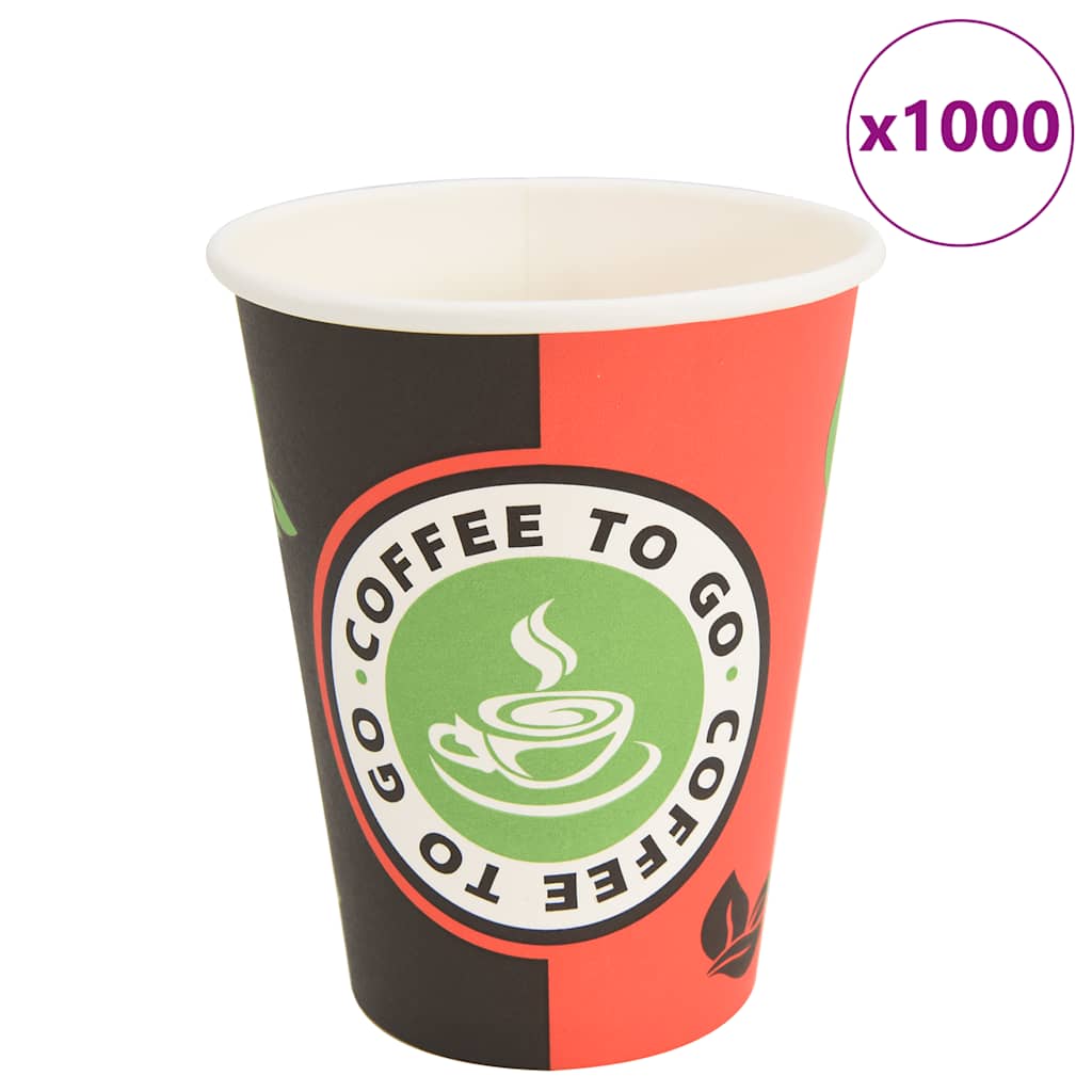 Paper Coffee Cups 1000 Pcs 16Oz 400Ml Red And Black