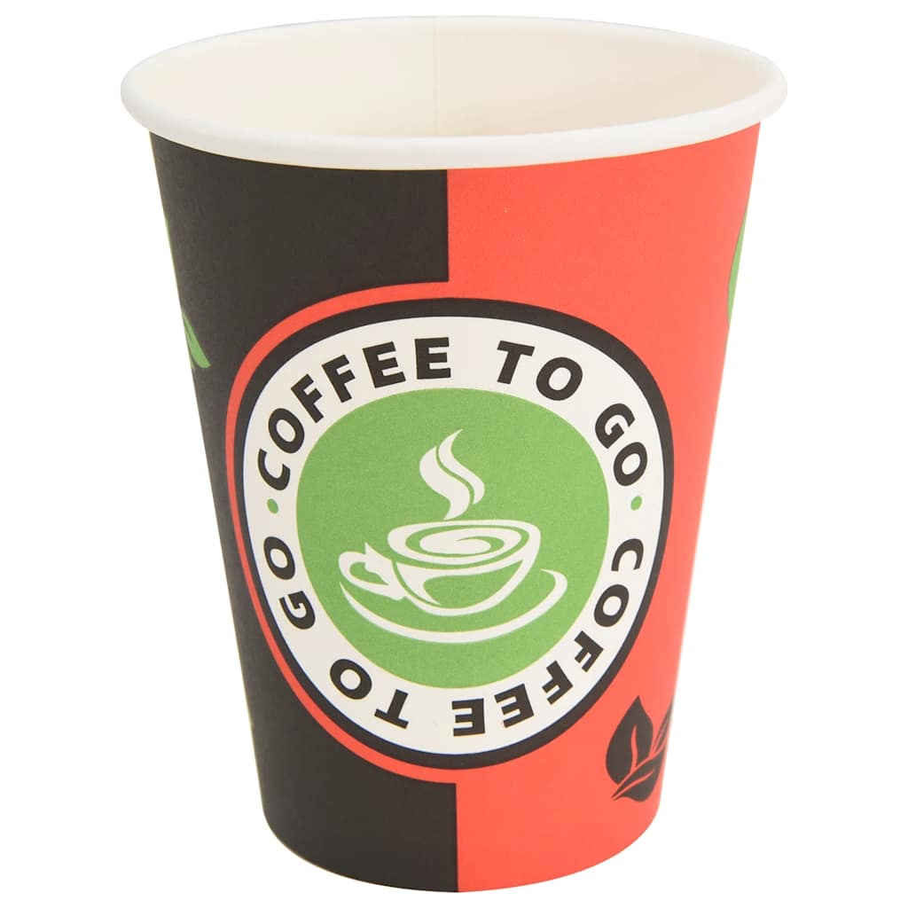 Paper Coffee Cups 1000 pcs 12oz 300ml Red and Black