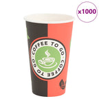 Paper Coffee Cups 1000 pcs 16oz 400ml Red and Black