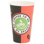 Paper Coffee Cups 1000 pcs 16oz 400ml Red and Black