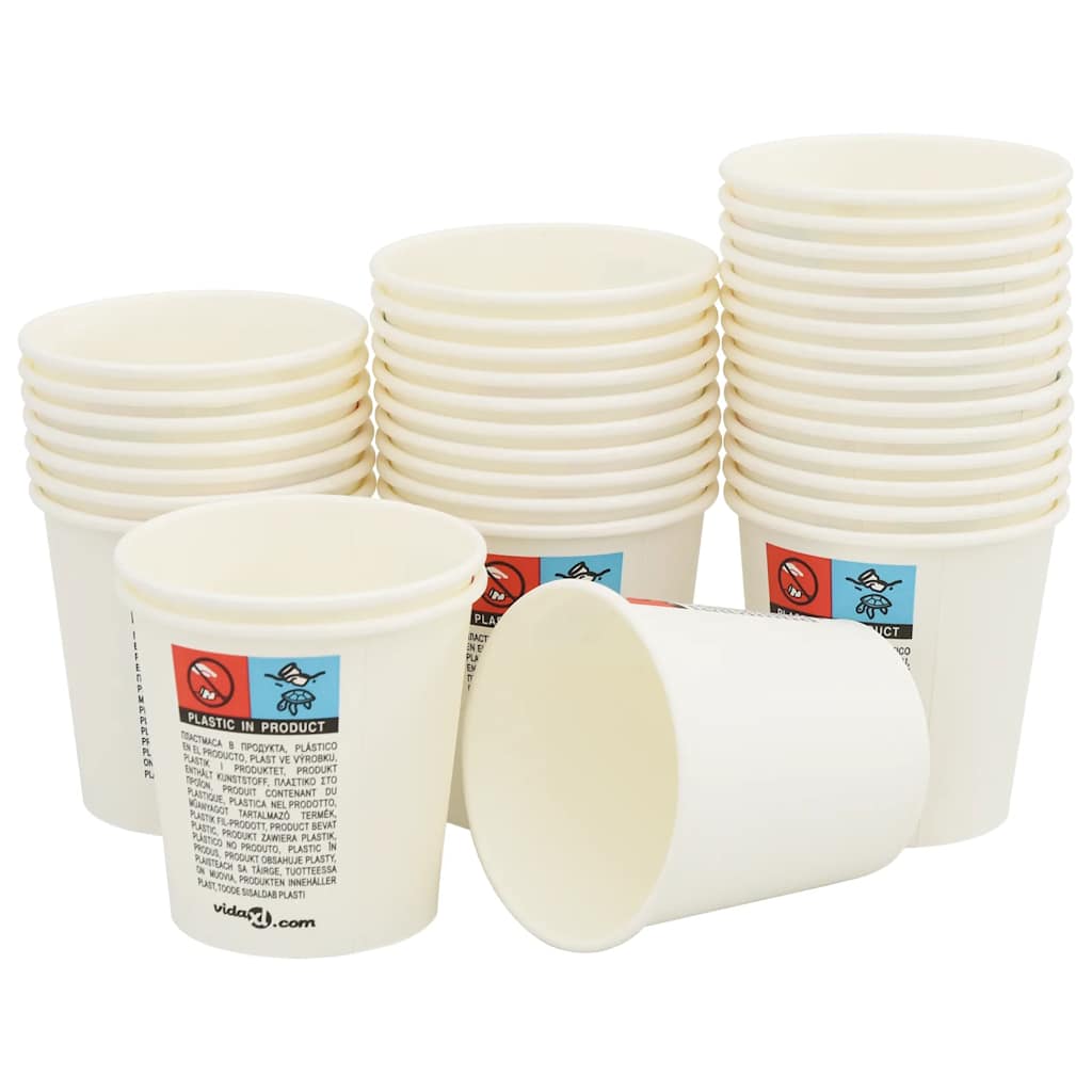 Paper Coffee Cups 1000 pcs 4oz 100ml White