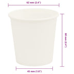 Paper Coffee Cups 1000 pcs 4oz 100ml White