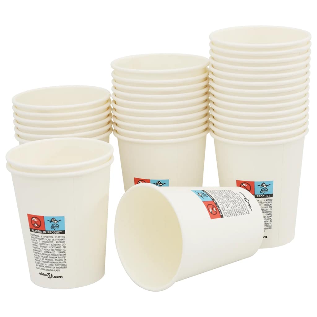 Paper Coffee Cups 1000 pcs 8oz 200ml White