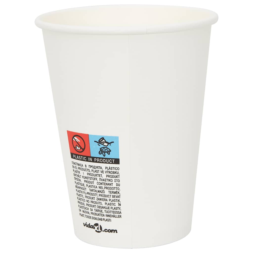 Paper Coffee Cups 1000 pcs 12oz 300ml White