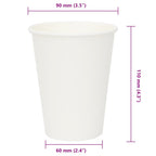 Paper Coffee Cups 1000 pcs 12oz 300ml White