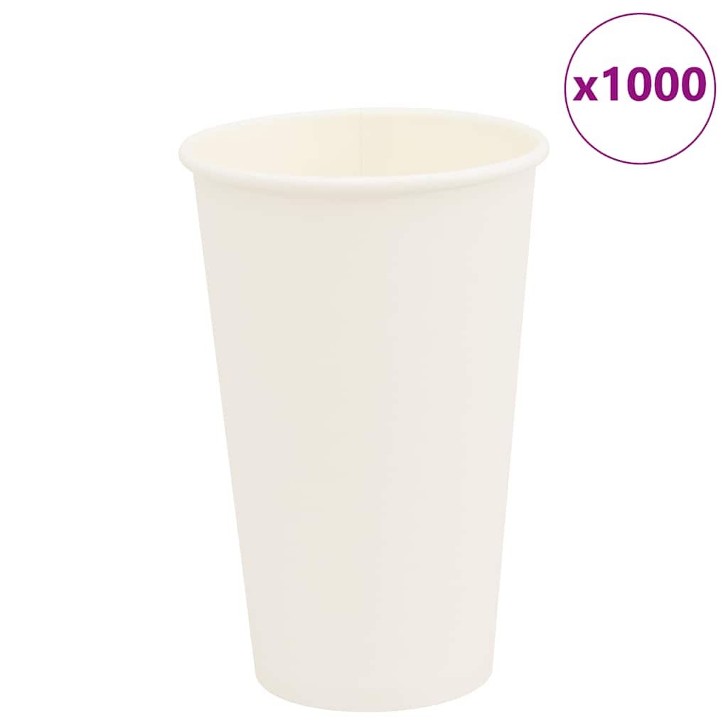 Paper Coffee Cups 1000 Pcs 8Oz 200Ml White