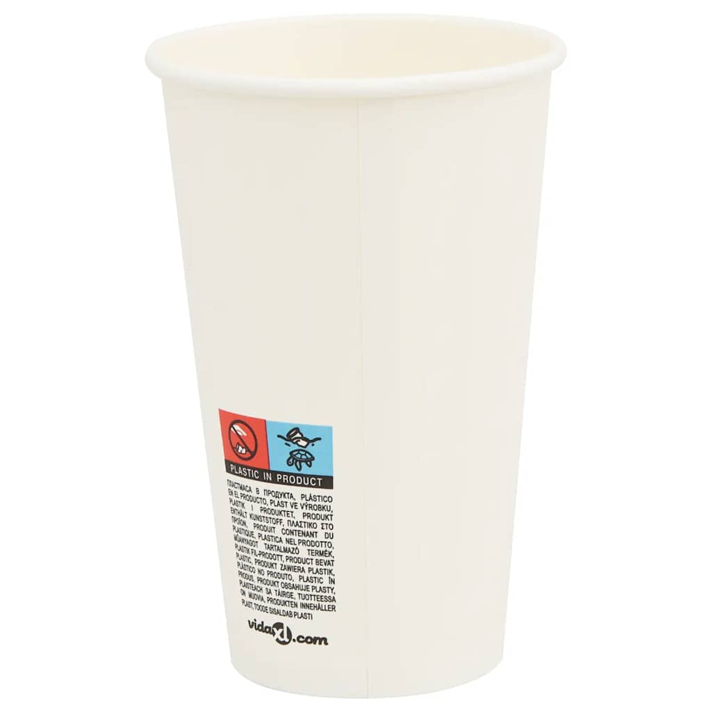 Paper Coffee Cups 1000 pcs 16oz 400ml White