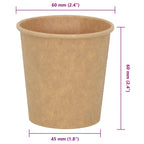 Paper Coffee Cups 1000 Pcs 4Oz 100Ml Brown