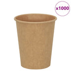 Paper Coffee Cups 1000 pcs 8oz 200ml Brown