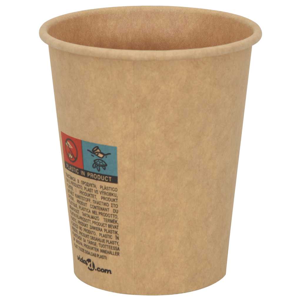 Paper Coffee Cups 1000 pcs 8oz 200ml Brown