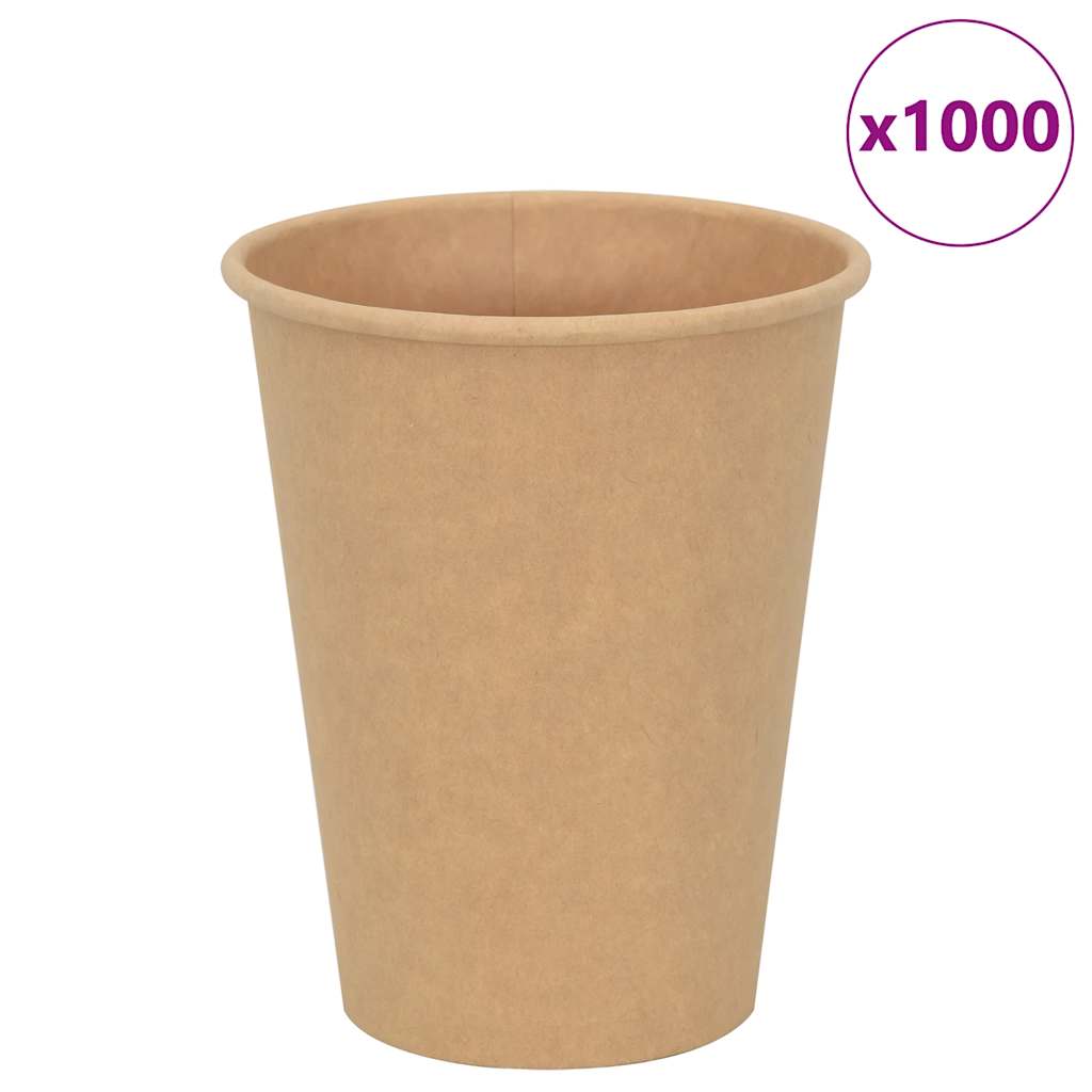 Paper Coffee Cups 1000 pcs 12oz 300ml Brown