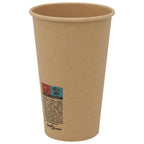 Paper Coffee Cups 1000 pcs 16oz 400ml Brown