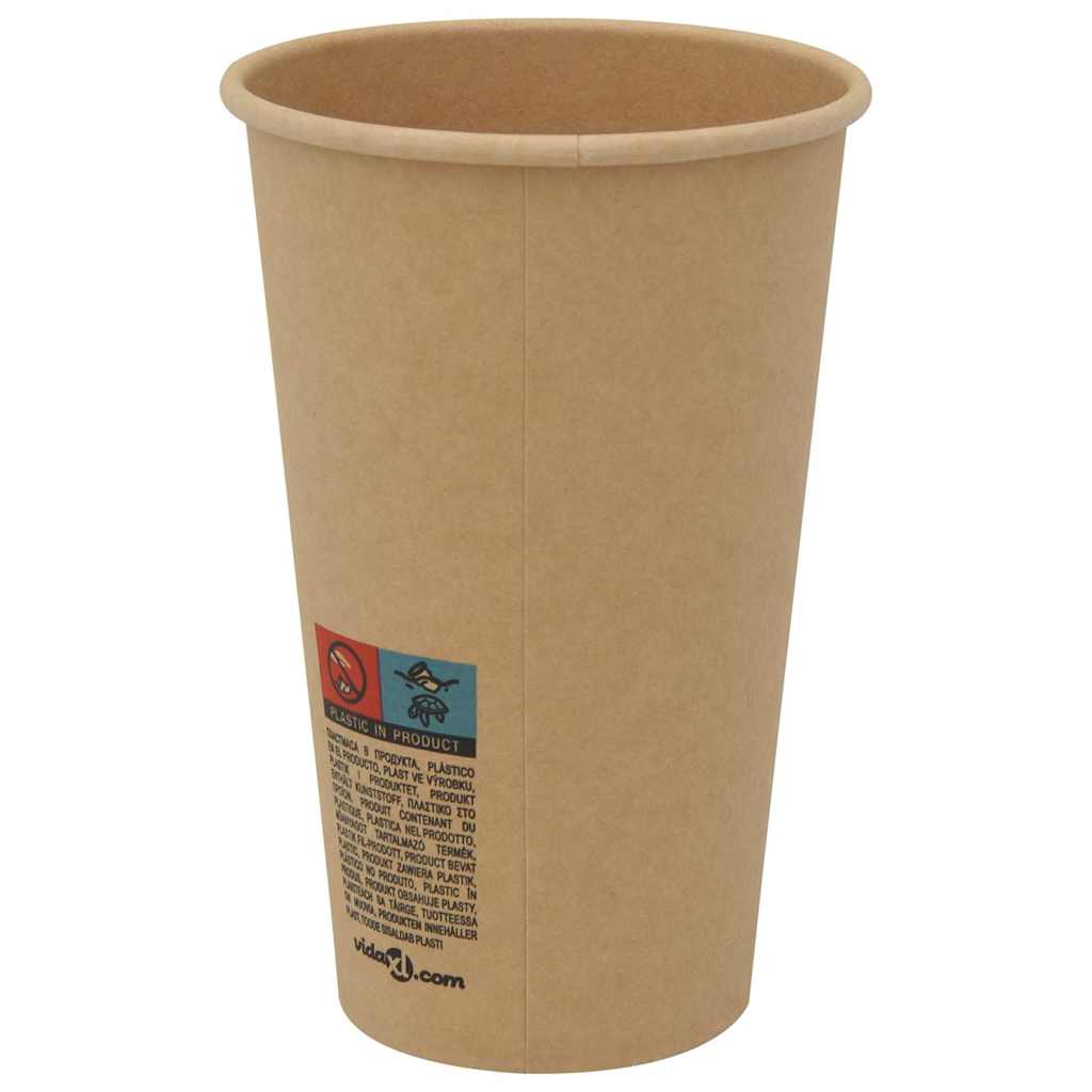 Paper Coffee Cups 1000 pcs 16oz 400ml Brown