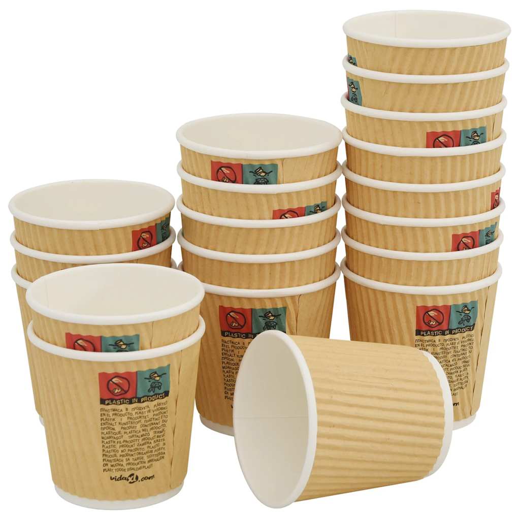 Paper Coffee Cups 1000 Pcs 4Oz 100Ml Brown