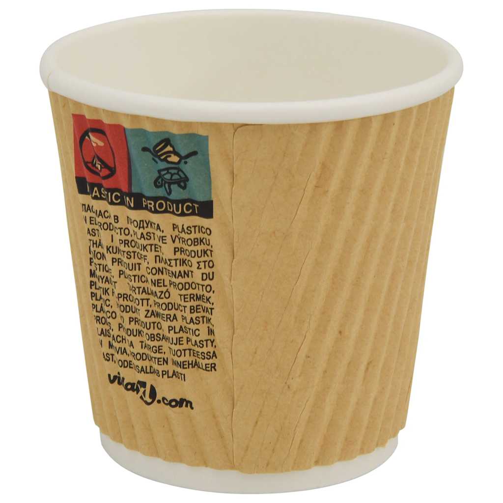 Paper Coffee Cups 1000 pcs 4oz 100ml Brown