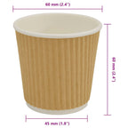 Paper Coffee Cups 1000 pcs 4oz 100ml Brown