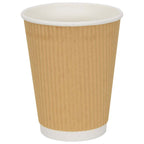 Paper Coffee Cups 500 pcs 12oz 300ml Brown