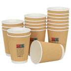 Paper Coffee Cups 500 pcs 12oz 300ml Brown