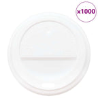 Paper Coffee Cup Lids Ø80 mm 8oz 1000 pcs White Plastic