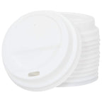 Paper Coffee Cup Lids Ø80 mm 8oz 1000 pcs White Plastic