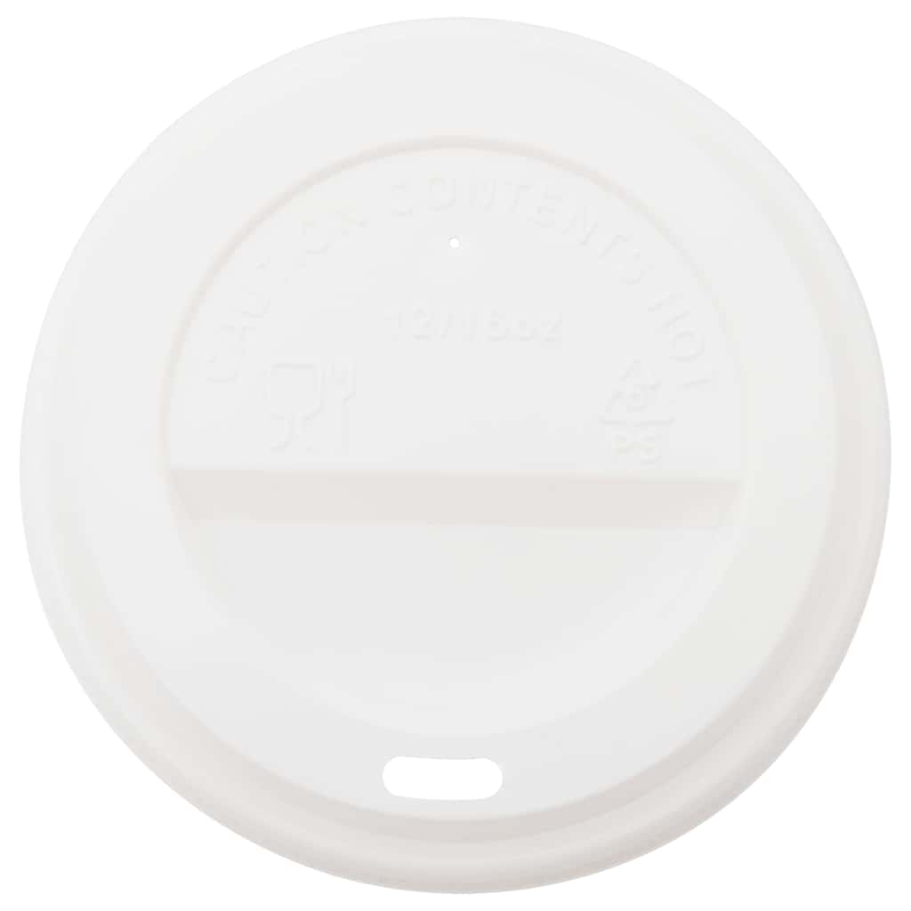 Paper Coffee Cup Lids Ø90 mm 12oz and 16oz 1000 pcs White Plastic