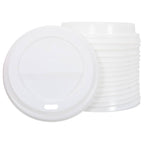 Paper Coffee Cup Lids Ø 12Oz And 16Oz 1000 Pcs White Plastic