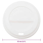 Paper Coffee Cup Lids Ø 12Oz And 16Oz 1000 Pcs White Plastic