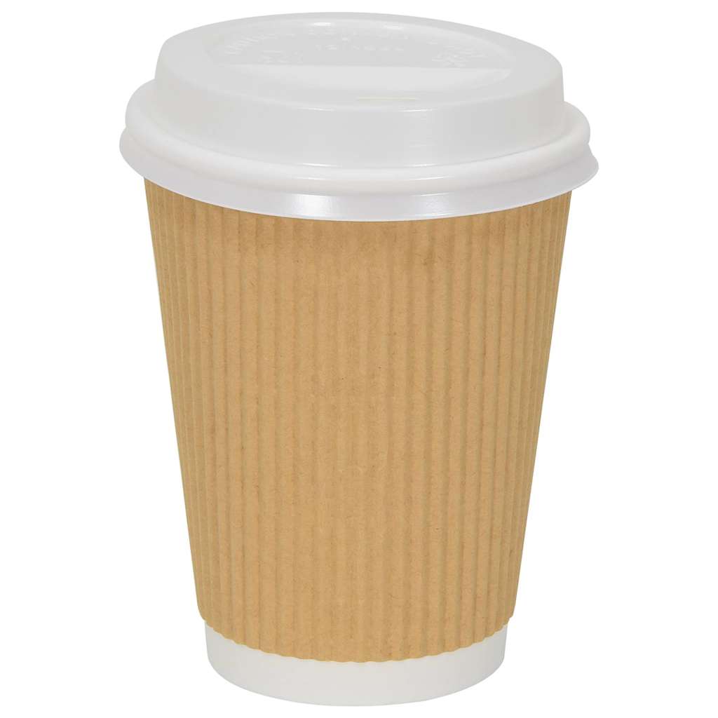 Paper Coffee Cup Lids Ø 12Oz And 16Oz 1000 Pcs White Plastic