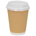 Paper Coffee Cup Lids Ø 12Oz And 16Oz 1000 Pcs White Plastic