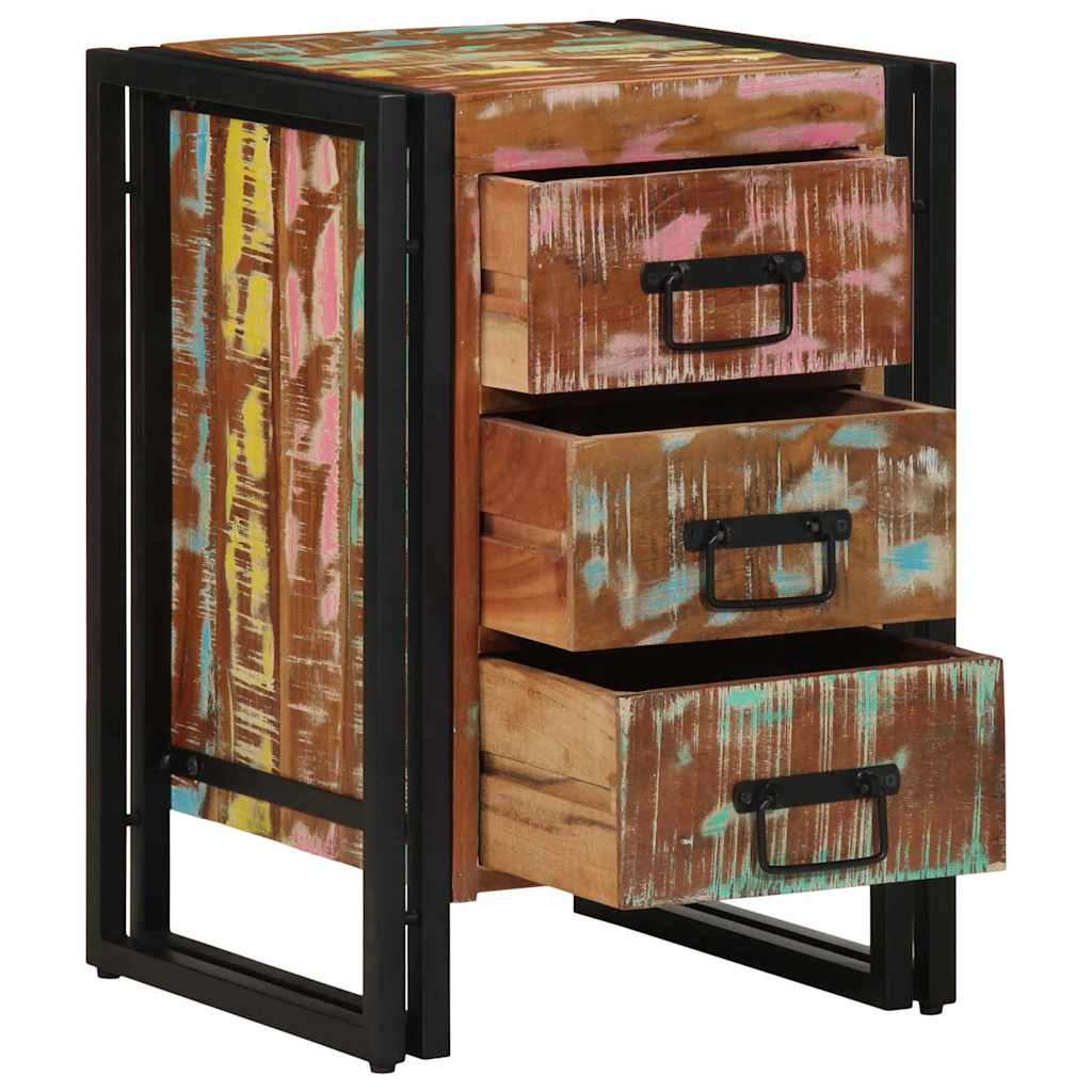 Bedside Cabinet Multicolour 40 x 40 x 59 cm Solid Reclaim Wood