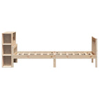 Bookcase Bed without Mattress 90x190 cm Single Solid Wood Pine