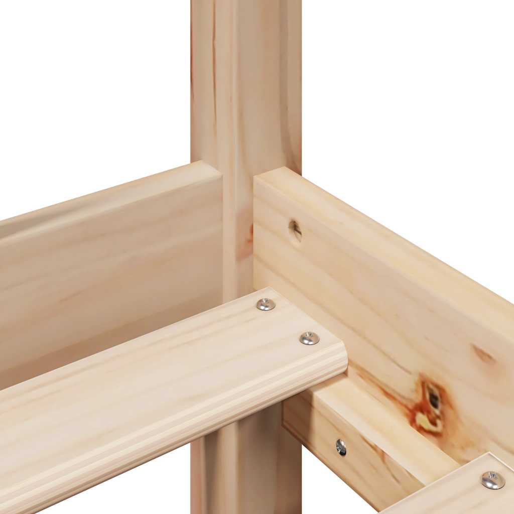 Bookcase Bed without Mattress 90x190 cm Single Solid Wood Pine