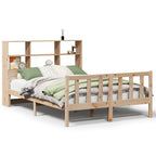 Bookcase Bed without Mattress 160x200 cm Solid Wood Pine
