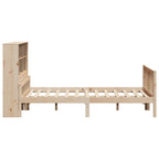 Bookcase Bed without Mattress 160x200 cm Solid Wood Pine