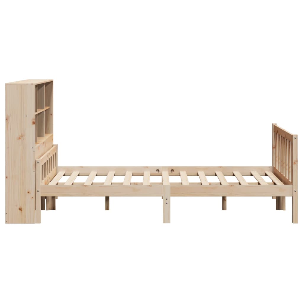 Bookcase Bed without Mattress 160x200 cm Solid Wood Pine