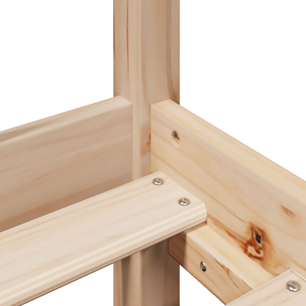 Bookcase Bed without Mattress 160x200 cm Solid Wood Pine