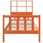 Bookcase Bed without Mattress Wax Brown 75x190 cm Small Single Solid Wood