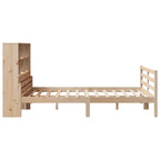Bookcase Bed without Mattress 140x190 cm Solid Wood Pine